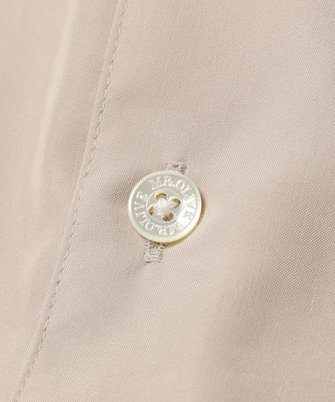 MR.OLIVE / T/R POWDER CLOTH / SQUEARE CUT REGULAR COLLAR SHIRTミスターオリーブ/T/C パウダークロス / スクエアカット レギュラーカラーシャツ